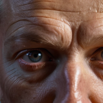 **

A close-up of a Swedish voter's face, illuminated by the glow of a smartphone. The screen displays a sensational, alarming headline in Swedish. The voter's expression is a mixture of concern and uncertainty, reflecting the dilemma of discerning truth from falsehood online. Subtle Swedish flag colors are incorporated in the background lighting.

**